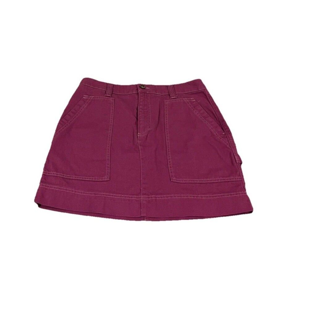 Old Navy Women’s Utility Pocket Cargo Mini Skirt Sz 8 Boysenberry Cotton